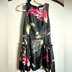 Ted Baker gorgeous black floral‎ dress- 3